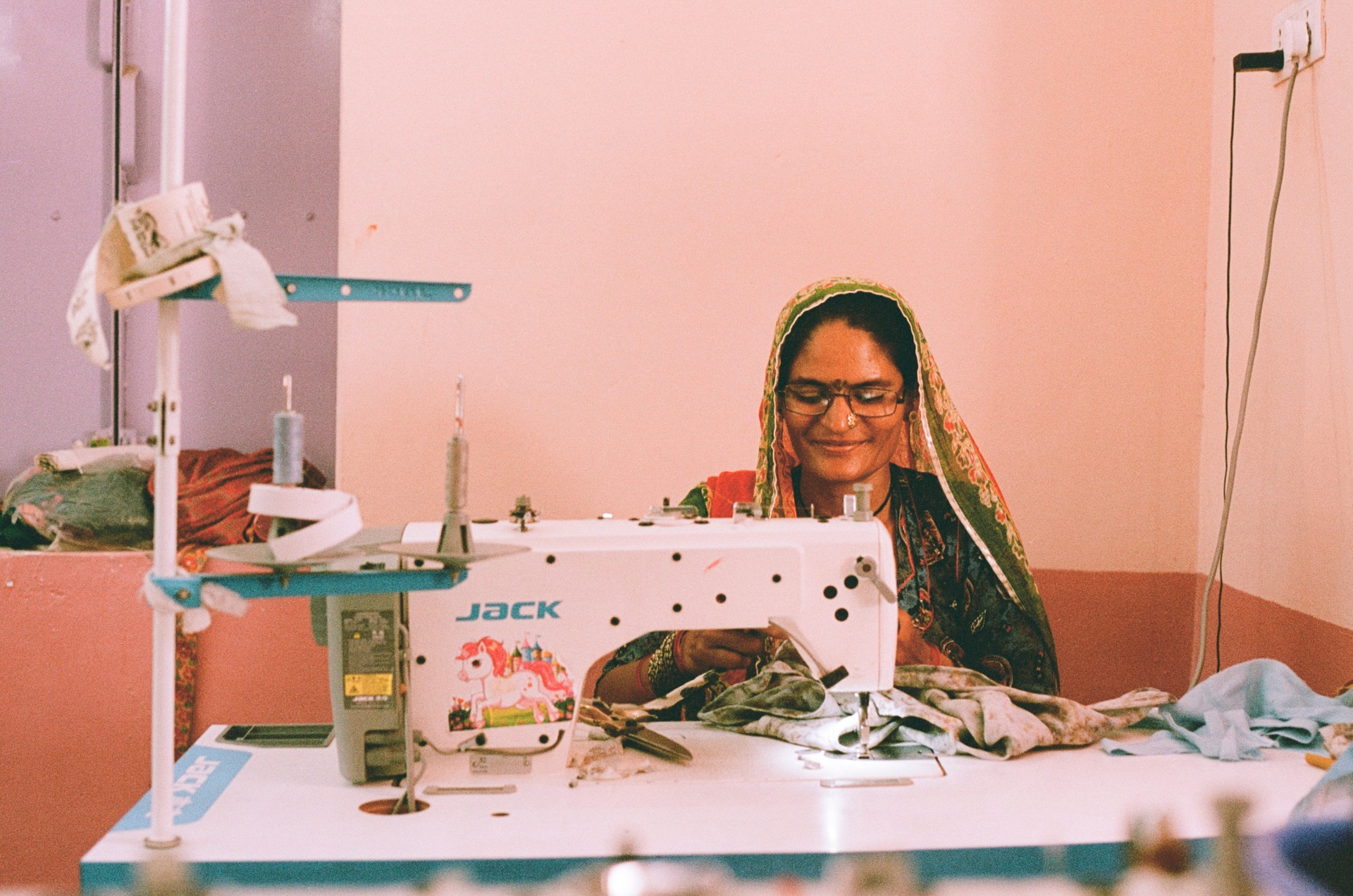 A woman from our maker collective at work